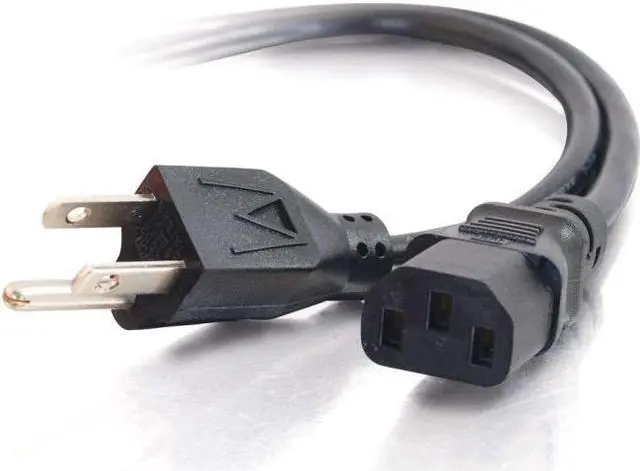 Main image of C2G 29928 16 AWG Universal Power Cord - NEMA 5-15P to IEC320C13, TAA Compliant, Black (8 Feet, 2.43 Meters)