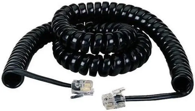 Alt view image 2 of 2 - Black Box EJ302-0025 Handset Cord, Dark Gray 25 Ft.