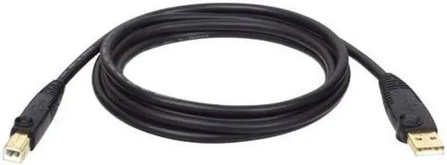 Alt view image 4 of 4 - Tripp Lite U022-010-R Black USB2.0 A/B Gold Device Cable