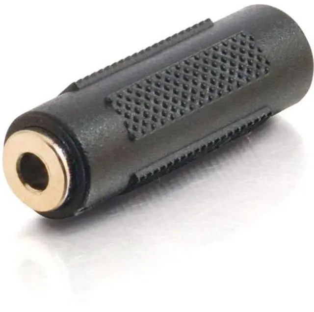 Alt view image 4 of 4 - C2G 03170 3.5mm Aux F/F Stereo Coupler, TAA Compliant, Black