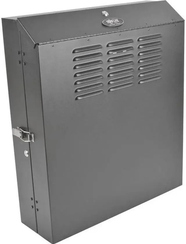 Alt view image 8 of 19 - Tripp Lite SmartRack 4U Low-Profile Vertical-Mount Switch-Depth Wall-Mount Rack Enclosure Cabinet