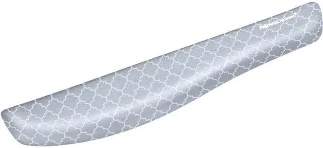 Alt view image 7 of 20 - Fellowes 9549801 PlushTouch Keyboard Wrist Rest with Microban - Gray Lattice