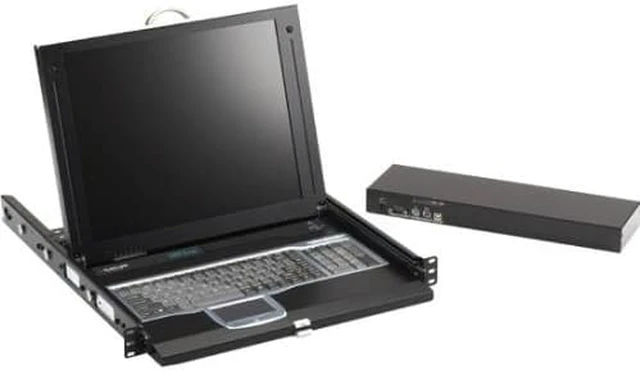 Alt view image 4 of 7 - Black Box ServTray Complete 17" Single-Port KVM Module DVI VGA PS/2 or USB