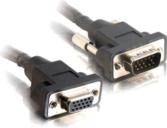 Alt view image 3 of 5 - C2G 52094 Panel-Mount HD15 SXGA Male to SXGA Female Monitor Extension Cable, Black (3 Feet, 0.91 Meters)