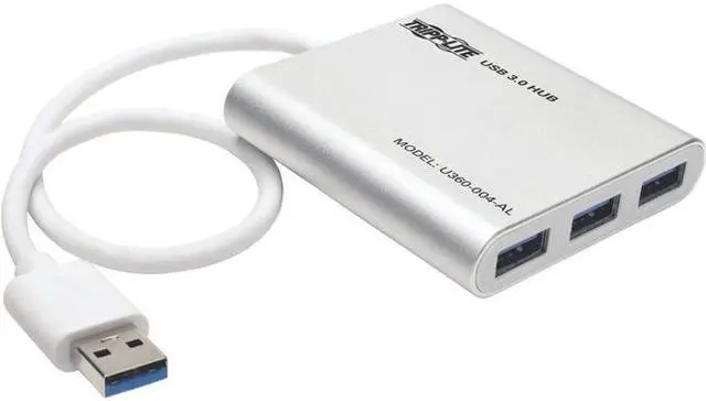 Alt view image 7 of 15 - Tripp Lite 4-Port Portable USB 3.0 SuperSpeed Mini Hub, Aluminum