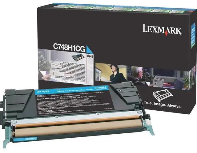Alt view image 13 of 19 - Cyan High Yield Toner Cartridge for Lexmark C748H1CG C748DE, C748DTE, C748E, Genuine Lexmark Brand