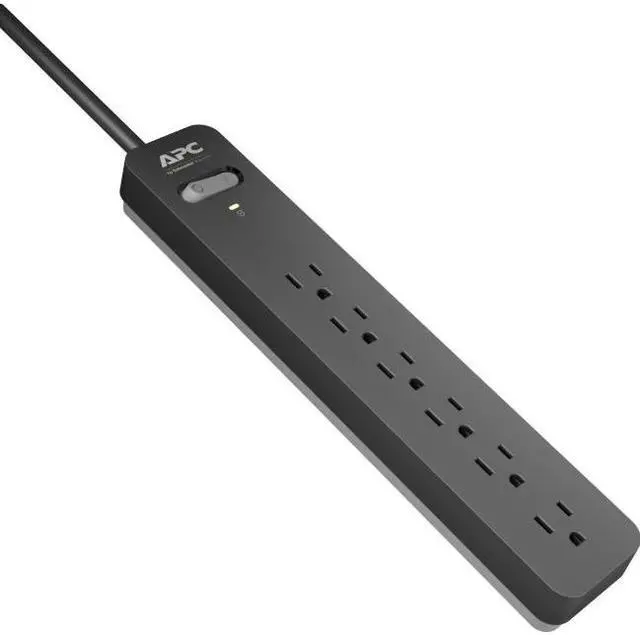 Alt view image 2 of 2 - APC PE66 Essential 6-Outlet SurgeArrest w/ 6 Foot Cord, Black