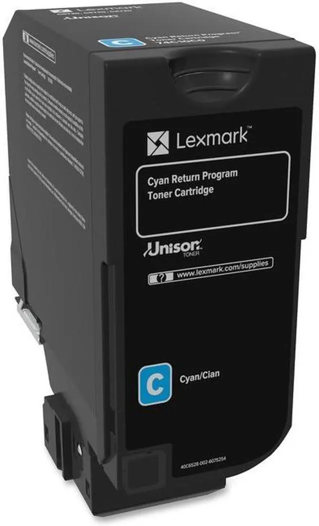 Alt view image 3 of 7 - Lexmark 74C10C0 Return Program Toner Cartridge - Cyan