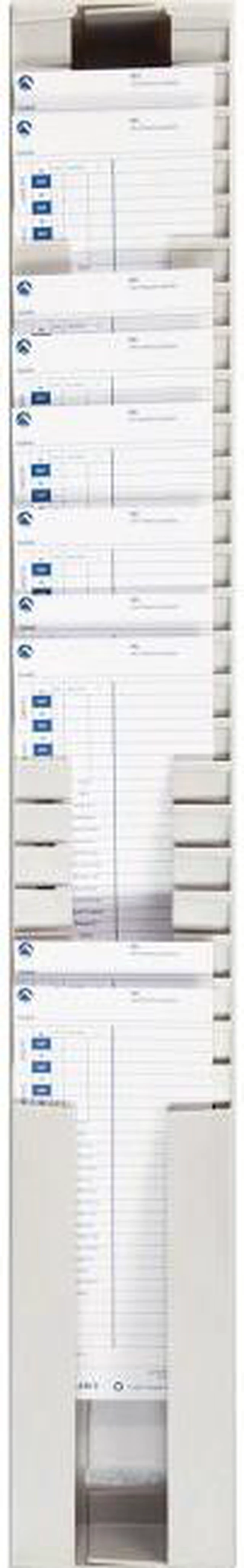 Main image of Pyramid Time Systems Adj.Time Card Rack 2-1/2"-5"x2-1/4"Dx31-1/2"H Gray 4003