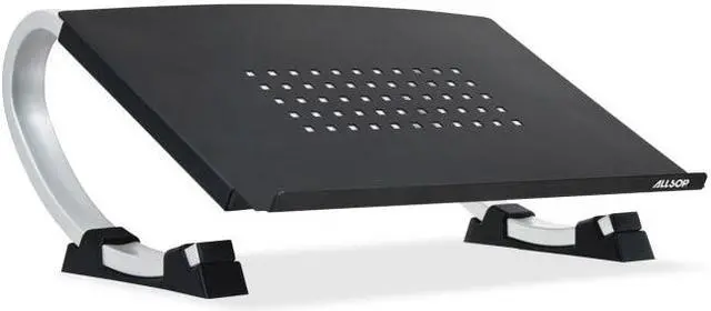Alt view image 17 of 17 - Allsop Redmond Adjustable Laptop Stand, Vented Curved Sturdy Metal Ergonomic Riser (30498)