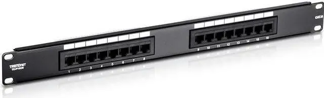 Alt view image 15 of 18 - TRENDnet TC-P16C6 16-Port Cat.6 Patch Panel