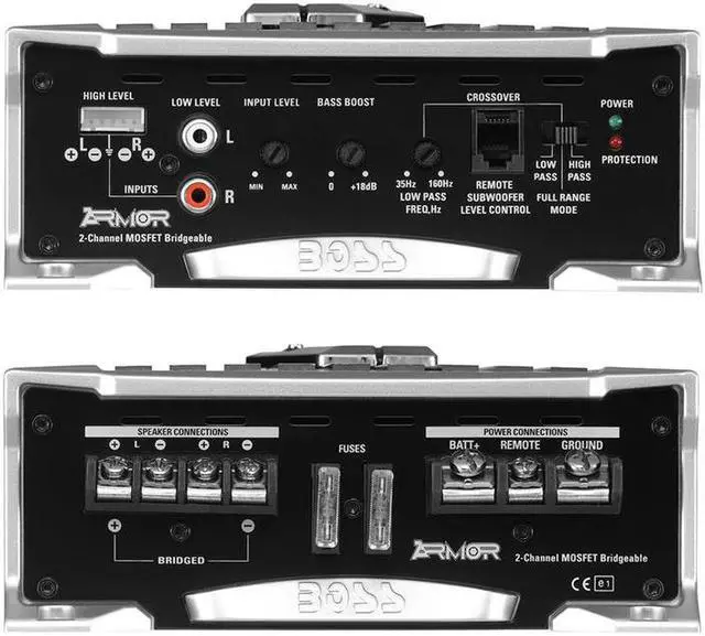 Alt view image 15 of 20 - New Boss Ar1600.2 1600 Watt 2 Channel Car Amplifier Car Audio Car Amp Class A/B