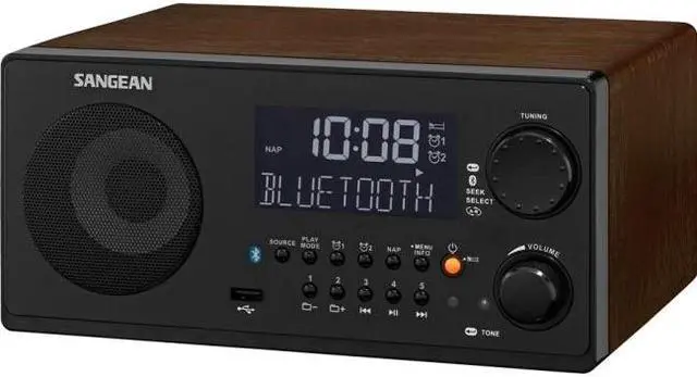 Alt view image 6 of 7 - Sangean FM-RBDS /AM/ USB Bluetooth Digital Tabletop Radio with Remote WR22BK