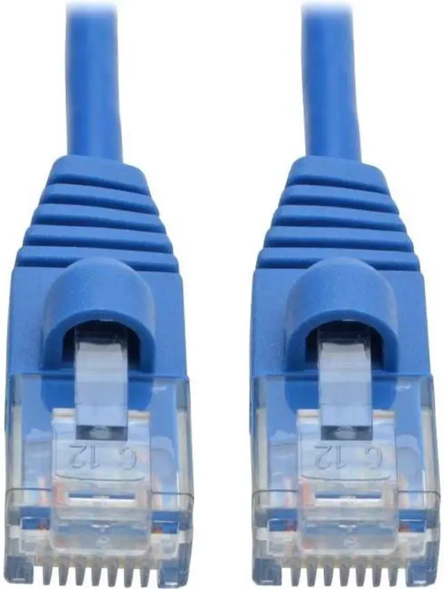 Alt view image 6 of 6 - Tripp Lite Cat6a Gigabit Snagless Molded Slim UTP Patch Cable M/M Blue 6 ft. (N261-S06-BL) ft.