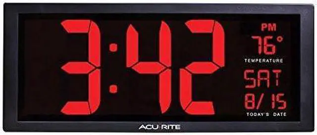Alt view image 9 of 12 - CHANEY INSTRUMENTS 75127 AcuRite Digit 14.5 Wall Clock
