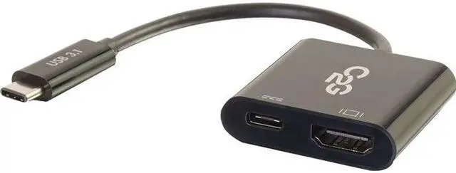 Alt view image 2 of 10 - C2g Usb C To Hdmi Adapter With Power Delivery - Usb Type C To Hdmi Black