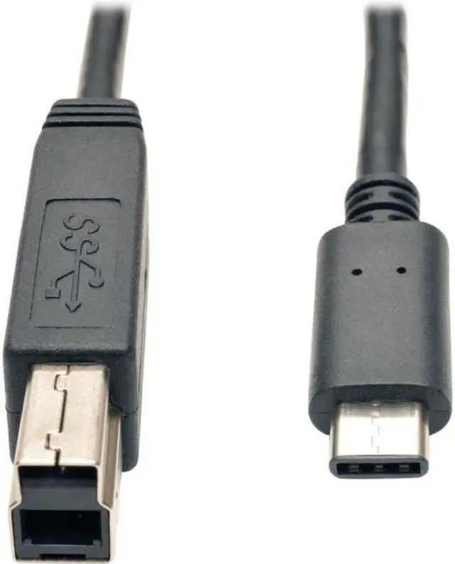 Alt view image 5 of 9 - Tripp Lite U422003 3 ft. Black USB 3.1 Gen 1 (5 Gbps) Cable, USB Type-C (USB-C) to USB Type-B