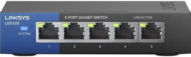 Alt view image 8 of 20 - LINKSYS LGS105 5-Port Business Desktop Gigabit Switch