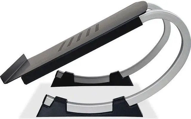 Alt view image 12 of 17 - Allsop Redmond Adjustable Laptop Stand, Vented Curved Sturdy Metal Ergonomic Riser (30498)