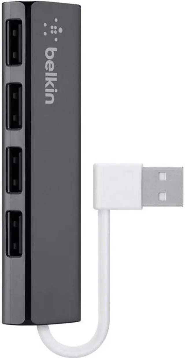 Alt view image 3 of 10 - Belkin Ultra-Slim 4-port USB Hub