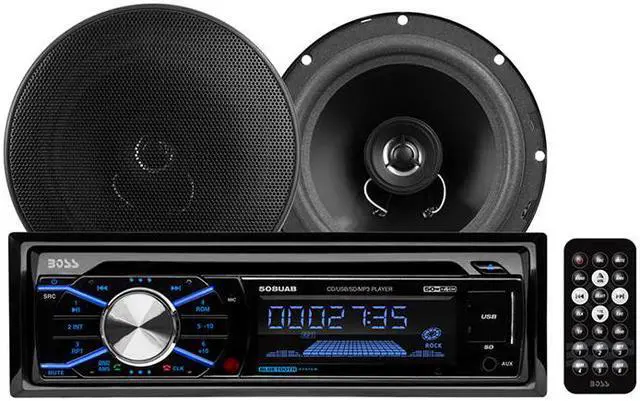 Alt view image 4 of 20 - BOSS Audio 656BCK 508UAB CD/MP3 AM/FM Receiver With USB and SD Memory Card Ports Plus one Pair of 6.5" Speakers