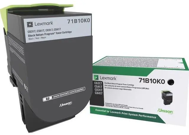 Alt view image 3 of 12 - Lexmark 71b10k0 Unison Toner, 3,000 Page-Yield, Black 71B10K0