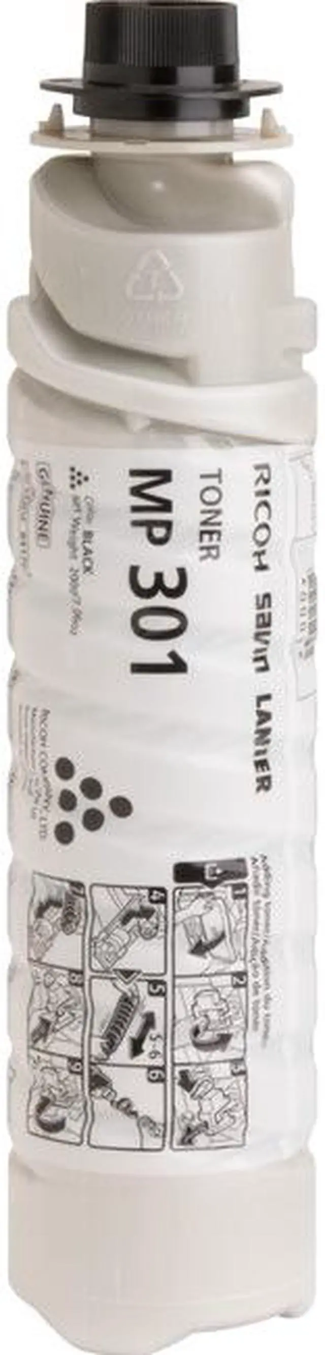 Alt view image 3 of 5 - Black Toner Cartridge for Ricoh 841714 Aficio MP 301SPF, Genuine Ricoh Brand