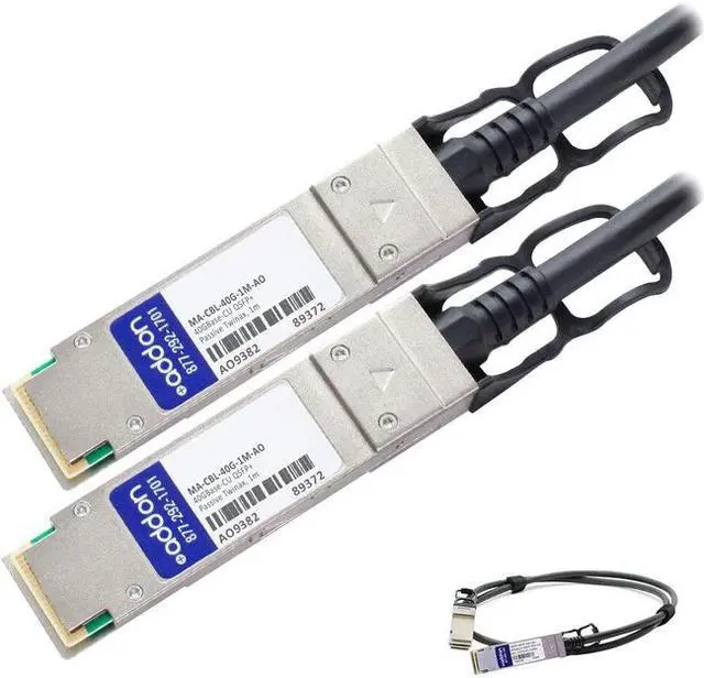 Alt view image 6 of 8 - Addon Meraki Ma-Cbl-40G-1M Compatible Taa Compliant 40Gbase-Cu Qsfp+ To Qsfp+ Direct Attach Cable (Passive Twinax 1M)