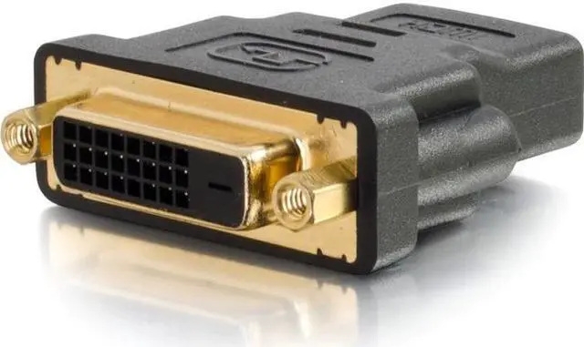 Alt view image 3 of 5 - C2G 18402 C2G HDMI Female to DVI-D Female Adapter - 1 x HDMI Female Digital Audio/Video - 1 x DVI-D (Dual-Link) Female Digital Video - Black