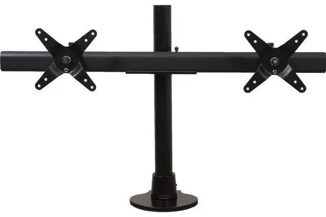 Alt view image 3 of 4 - Ergotech 100-C16-B02 Dual Lcd Monitor Desk Stand - 16 Inch Pole - Black - Clamp Mount - Dual
