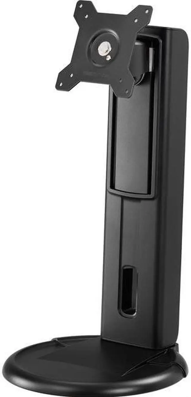 Alt view image 3 of 7 - Amer Mounts Height Adjustable Monitor Stand. Supports 24" monitors weighing up to 17.5 lbs. Industry Standard Mounting Pattern 75x75 / 100x100