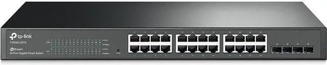 Alt view image 2 of 9 - TP-Link 24 Port Gigabit Switch | Smart Managed Switch w/ 4 SFP Slots | Rackmount | Limited Lifetime Protection | Support L2/L3/L4 QoS, IGMP and Link Aggregation | IPv6 and Static Routing (T1600G-28TS)