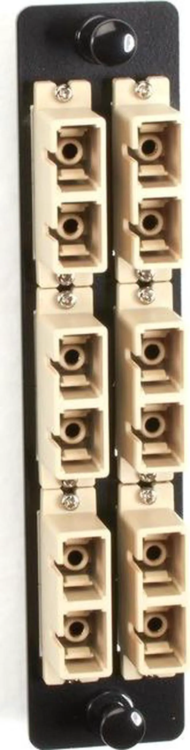 Alt view image 3 of 5 - Black Box High-Density Adapter Panel, Bronze Sleeves, (6) SC Duplex Pairs, Beige