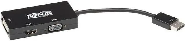 Alt view image 3 of 19 - Tripp Lite Displayport 1.2 To Vga / Dvi / Hdmi Converter Adapter 4K @ 60Hz