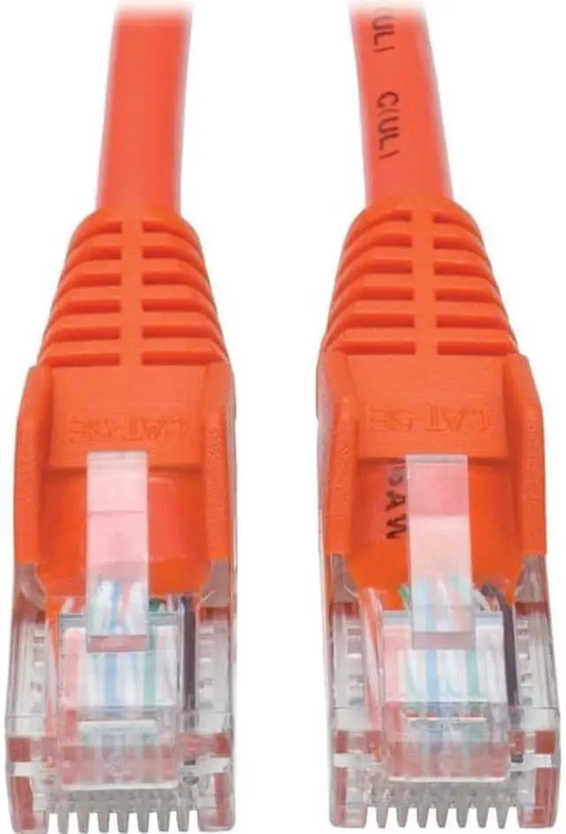 Alt view image 7 of 13 - Tripp Lite N001-006-OR Cat5E 350 Mhz Snagless Molded Utp Patch Cable (Rj45 M/M) , Orange, 6 Ft. - Patch Cable - Rj-45 (M) To Rj-45 (M) - 6 Ft - Utp - Cat 5E - Ieee 802.3Ab/Ieee 802.5 - Molded, Snagle