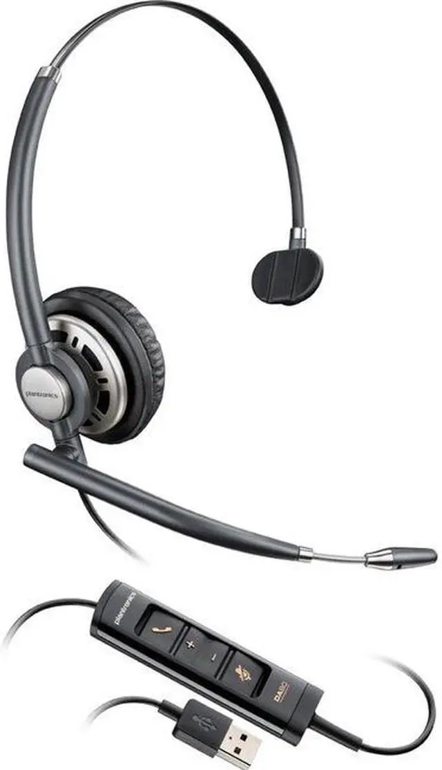 Alt view image 3 of 6 - Plantronics EncorePro HW715 USB Mono Mono Corded Headset