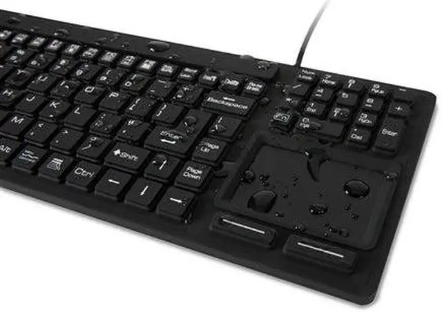Alt view image 11 of 16 - WetKeys Professional Grade Waterproof Keyboard with Touchpad KBWKRC106T-BK Black USB Keyboard