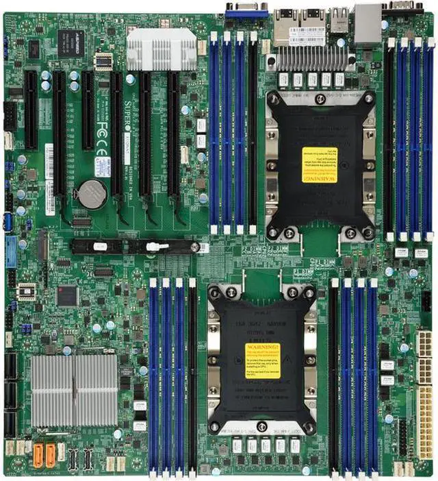 Alt view image 2 of 8 - Supermicro MotherBoard MBD-X11DPI-NT-O Xeon Dual Socket LGA3647 C622 Max.2T PCI Express E-ATX (MBD-X11DPI-NT-O)