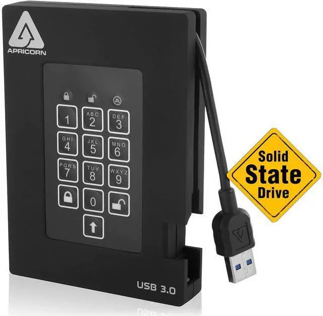 Alt view image 6 of 17 - Apricorn Aegis Padlock A25-3PL256-S256F 256 GB External Solid State Drive
