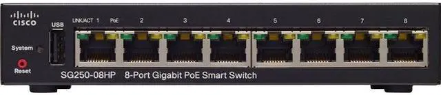Alt view image 13 of 15 - Sg250-08Hp 8-Port Gigabit Poe Smart Switch