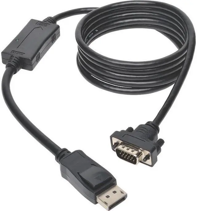 Alt view image 4 of 13 - Tripp Lite P581-006-VGA-V2 6 ft. DisplayPort 1.2 to VGA Active Adapter Cable, DP with Latches to HD15 (M/M), 1920x1200/1080p