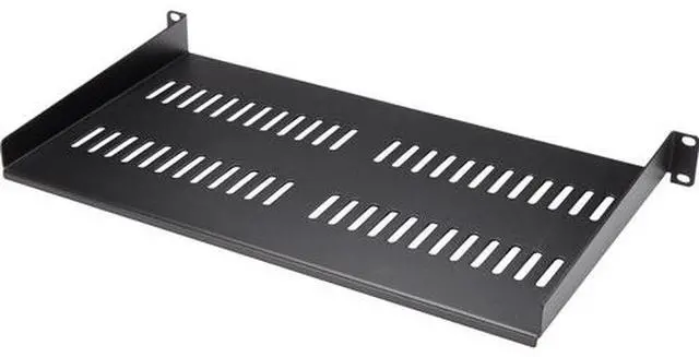 Alt view image 2 of 2 - StarTech CABSHELFV1U 1U Rack Shelf - 10" Deep - Steel - Vented Rack Shelf - Rack Mount Shelf - Server Rack Shelf - Cantilever Shelf