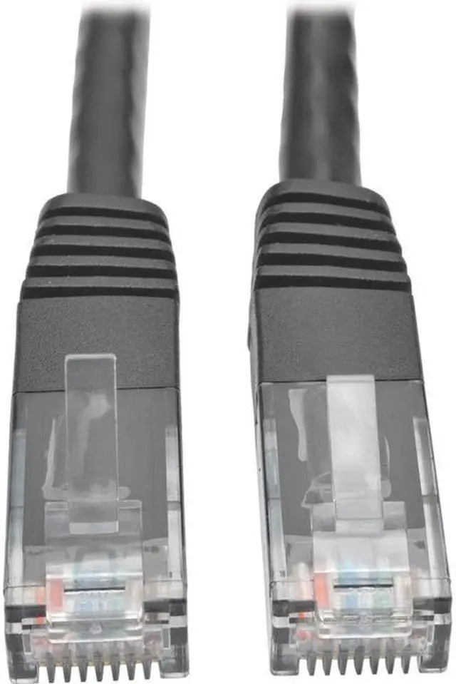 Alt view image 3 of 9 - Tripp Lite Cat6 Gigabit Molded Patch Cable, 15 ft. RJ45 (M/M), 550MHz 24 AWG Black 15' (N200-015-BK)