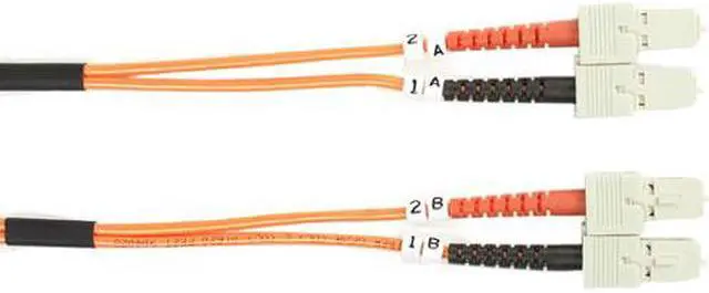 Main image of OM1 62.5/125 MULTIMODE FIBER OPTIC PATCH CABLE - OFNR PVC, SC-SC, ORANGE, 2-M (6