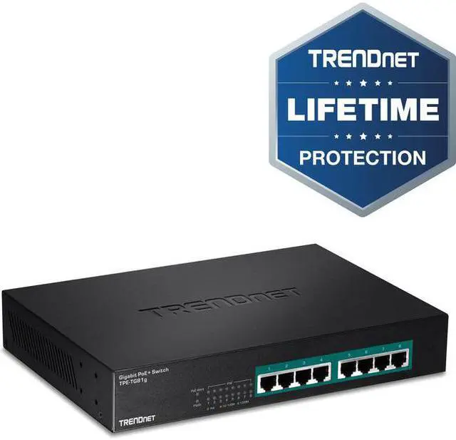 Alt view image 3 of 8 - TRENDNET INC TPE-TG81G 8-PORT POE RACK MOUNTABLE