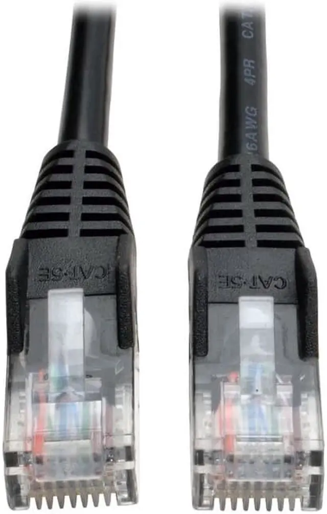 Alt view image 3 of 11 - TRIPP LITE N001-025-BK 25FT CAT5E / CAT5 SNAGLESS MOLDED PATCH CABLE RJ45 M/M BLACK 25FT
