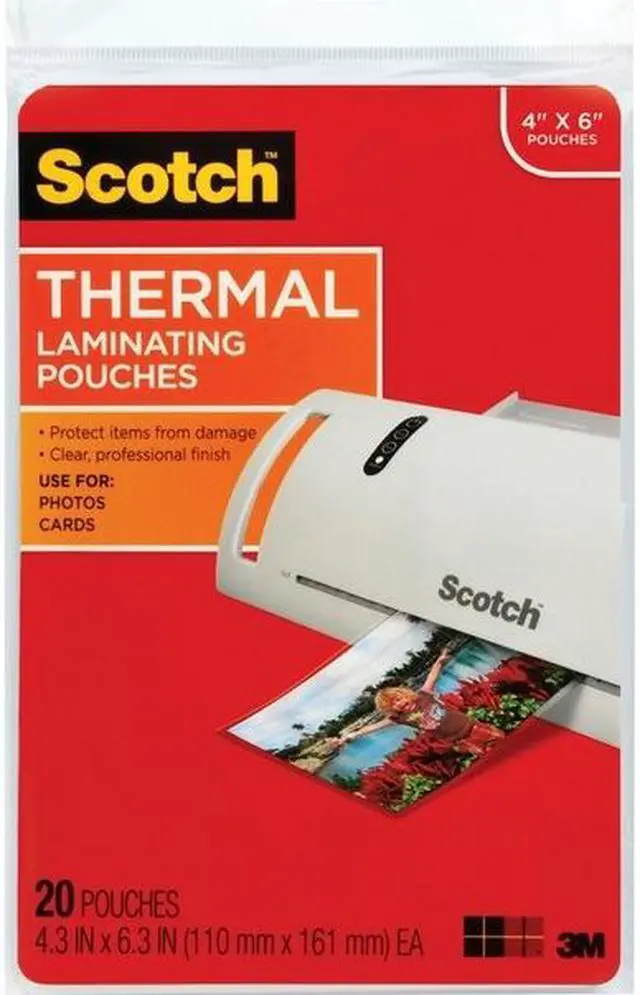 Alt view image 7 of 10 - Scotch Photo size thermal laminating pouches, 5 mil, 6 x 4, 20/pack