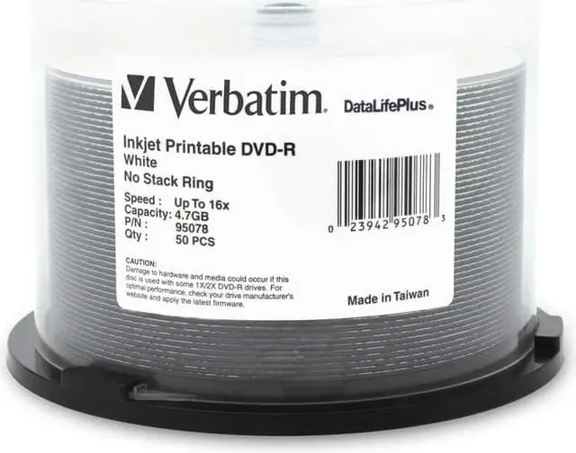 Alt view image 2 of 6 - 50PK DVD-R 16X 4.7GB WHITE