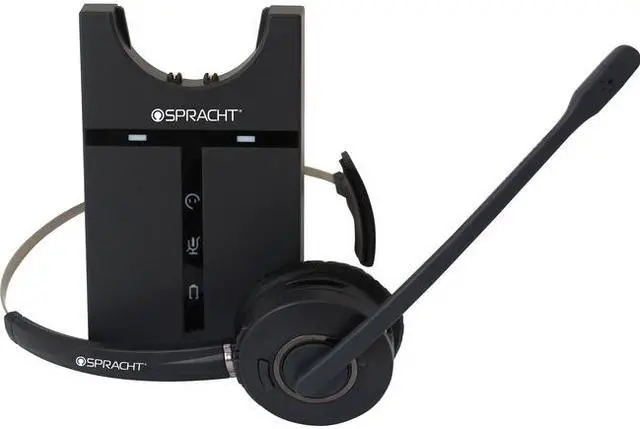 Alt view image 9 of 20 - Spracht - HS-3010 - Spracht ZUM Maestro USB Headset - Mono - Wireless - DECT 6.0 - 350 ft - 32 Ohm - 300 Hz - 3.40 kHz -
