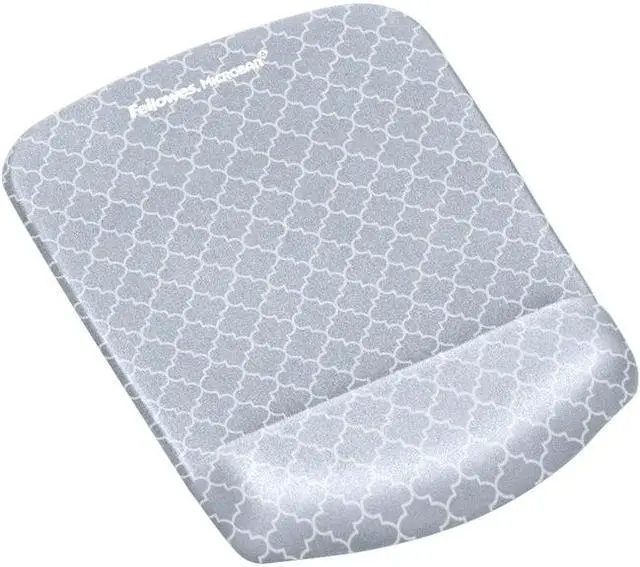 Alt view image 9 of 20 - Fellowes 9549701 PlushTouch Mouse Pad Wrist Rest with Microban - Gray Lattice